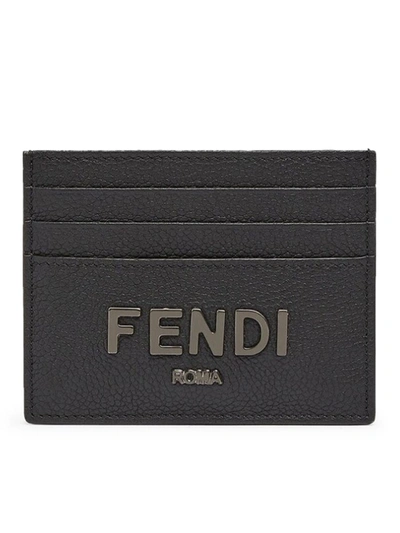 Fendi Credit Card Case In Black