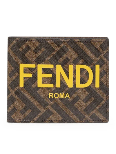 Fendi Wallet(generic) In Yellow & Orange