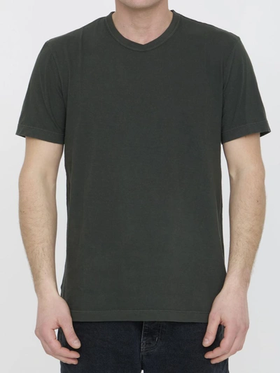 James Perse Green Cotton T-shirt