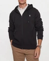 Polo Ralph Lauren Double-knit Full-zip Hoodie In Black