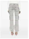 Attico Denim Trousers With Waist Belt Loops In Grey