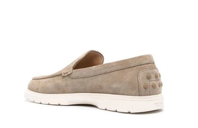 Tod's Pointed Toe Loafers In Beige