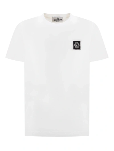 Stone Island Junior Kids' T-shirt With Logo In White