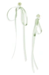 SIMONE ROCHA RIBBON BOW DROP EARRINGS