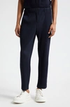 Issey Miyake Men's Pleated Polyester Straight-leg Pants In Navy