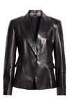 Brunello Cucinelli Sb Nappa Leather Short Blaze In Black