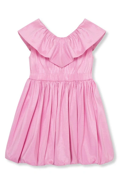 Habitual Kids' Girl's Oversized Bow A-line Dress In Pink