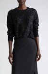 BRUNELLO CUCINELLI BRUNELLO CUCINELLI SEQUIN LINEN, CASHMERE & SILK SWEATER