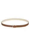 Longchamp Women's Le Foulonné Leather Ladies' Belt In Caramel