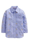 MINI BODEN KIDS' EMBROIDERED COTTON OXFORD BUTTON-UP SHIRT
