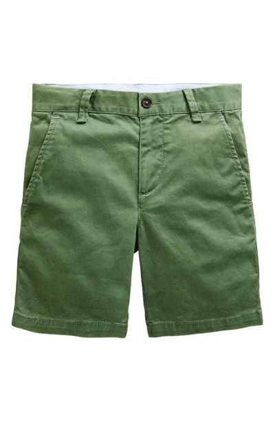 Mini Boden Kids' Authentic Wash Chino Short Spruce Green Boys Boden