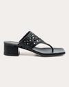 Andrea Gomez Brenda Woven Leather Sandals In Black