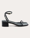 Andrea Gomez Brook Leather Sandals In Black