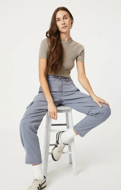 Mavi Elsie Cargo Pants In Flint Stone Luxe Twill In Medium Blue