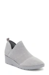 Taryn Rose Kabe Knit Wedge Bootie In Silver Knit