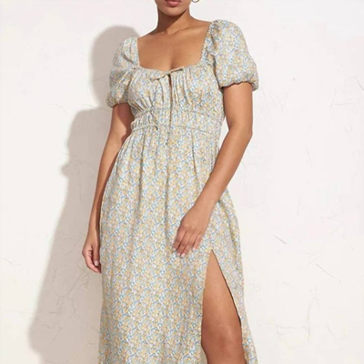 Faithfull The Brand Terina Midi Dress In Blue