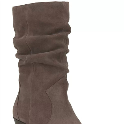 Vince Camuto Sensenny Womens Suede Pointed Toe Mid-calf Boots In Sable