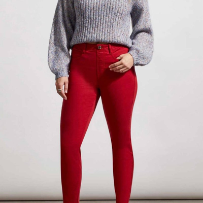 Tribal Audrey Icon Fit Pull On Stretch Ankle Jeggings In Red