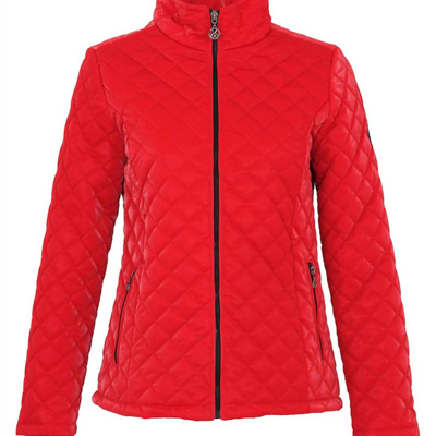 Dolcezza Quilted Jacket In Red