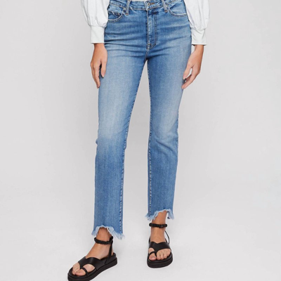 Simkhai River Frayed Mid-rise Straight-leg Jeans In Blue