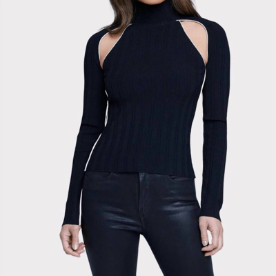 L Agence Goldie Sweater In Black