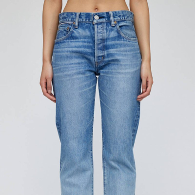 Moussy Vintage Sahlen Straight Jean In Blue