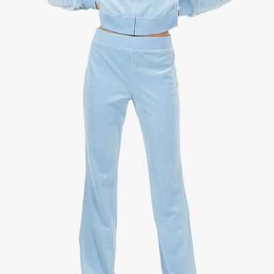 Juicy Couture Frosted Velour Joggers In Frosted Blue