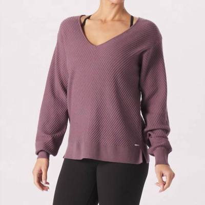 Glyder Luxury Ribbed Sweater In Purple