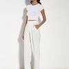 ENZA COSTA TAPERED PLEATED HI-WAIST PANT