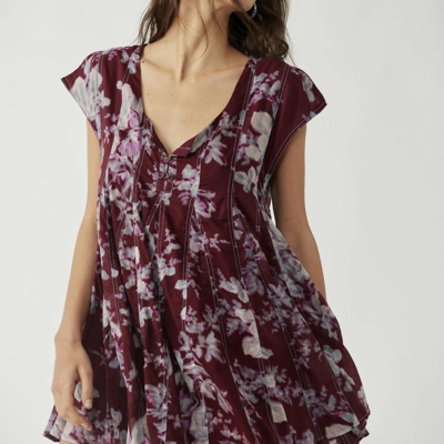 Free People Sully Dress In Raisin Combo In Multi