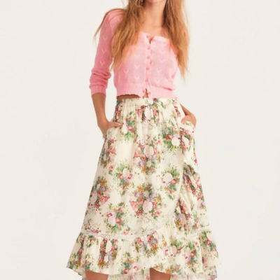 Loveshackfancy Viva Skirt In Yellow