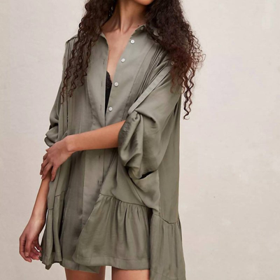 Free People Moonstruck Shirtdress In Green