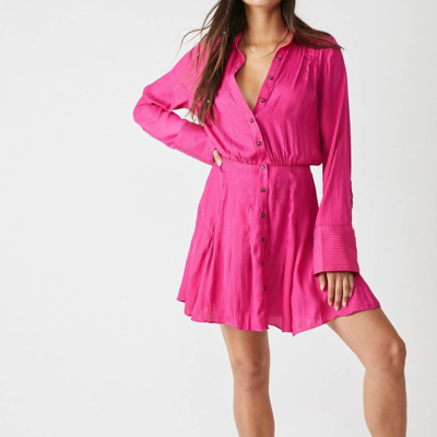 Free People Everly Shirtdress In Pink