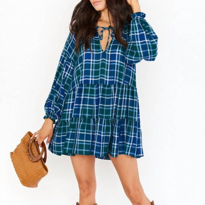 Show Me Your Mumu Ainsley Mini Dress In Green Plaid In Multi
