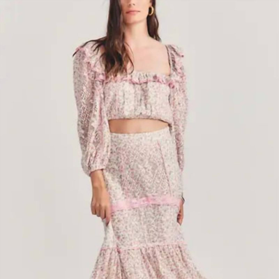 Loveshackfancy Sisto Skirt In Pink