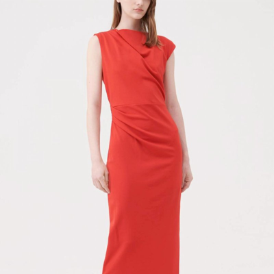 Marella Flo Slim Fit Midi Dress In Red