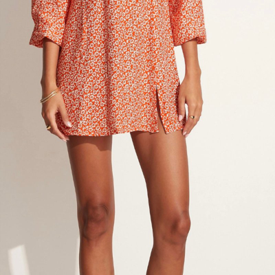 Faithfull The Brand Ballari Mini Dress In Orange