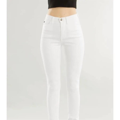 Kancan Anya High Rise Super Skinny Jeans In White