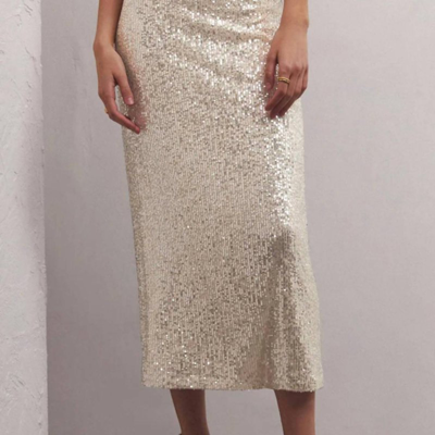 Z Supply Saturn Sequin Skirt In White