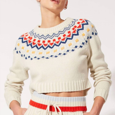 Solid & Striped The Carly Pullover Fairisle Sweater In White