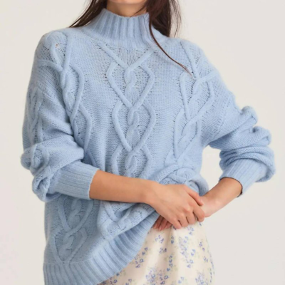 Loveshackfancy Izia Pullover In Blue Haze