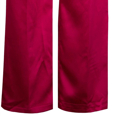 Lucy Paris Flat Front Pant In Pink