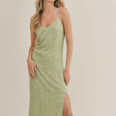 Sadie & Sage California Girl Midi Dress In Green