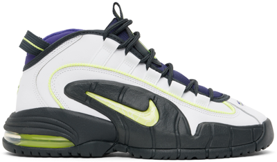 Nike Black & White Air Max Penny Sneakers In White/lt Lemon Twist