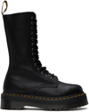 DR. MARTENS' BLACK 1B99 PISA LEATHER LACE UP BOOTS