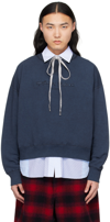 Maison Margiela Four Stitch-logo Sweatshirt In 510 Blue