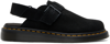 DR. MARTENS' BLACK JORGE II SUEDE SLINGBACK MULES