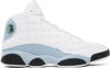 Nike Jordan Air Retro 13 Basketball Shoes In White/yellow Ochre/blue Grey/black