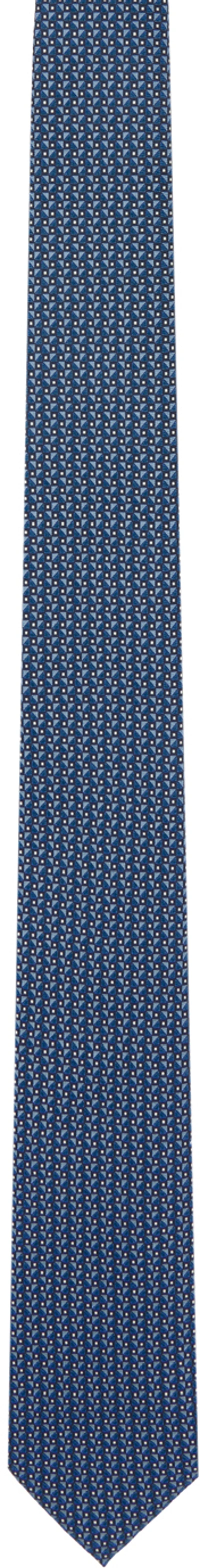 Zegna Blue Silk Tie In Bl1