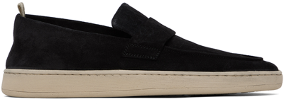 Officine Creative Herbie 001 Suede Loafers In Nero_ F.do Herbe